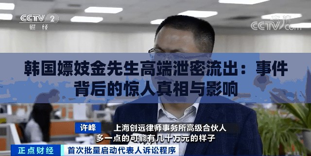 韩国嫖妓金先生高端泄密流出：事件背后的惊人真相与影响